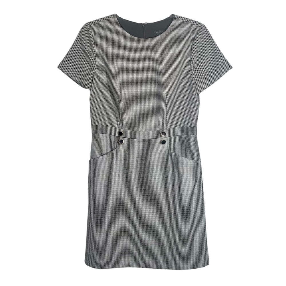 Ann Taylor Black & White Houndstooth Mini Dress